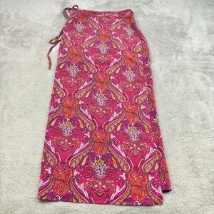 VTG Jonathan Martin Wrap Skirt Womens Small Pink Paisley Y2K Fairy Hippie Boho